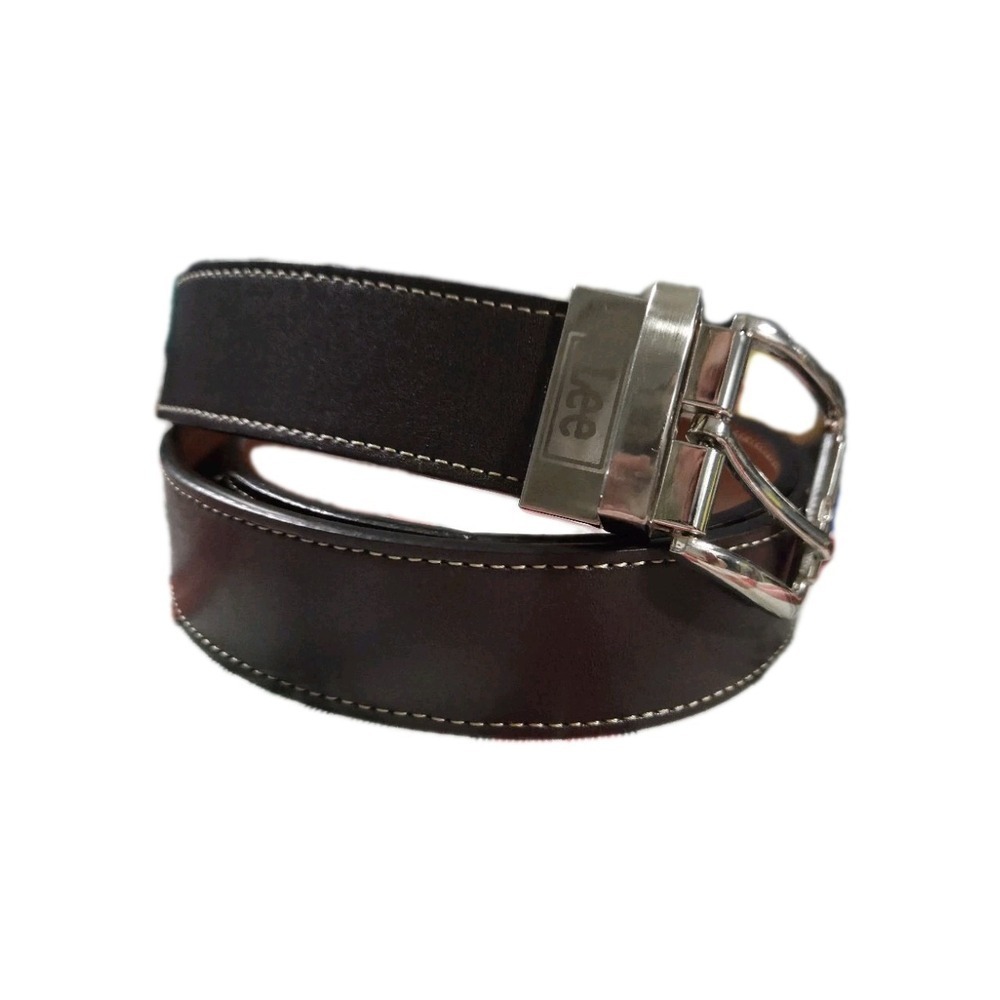 Lee Reversible Dark Brown/ Cognac, BONDED LEATHER, BELT SIZE 38 - Picture 2 of 6